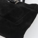 FENDI Hand Bag Suede Black Silver Auth mr2611A-15