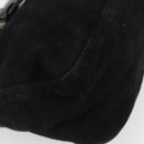 FENDI Hand Bag Suede Black Silver Auth mr2611A-16