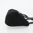 FENDI Hand Bag Suede Black Silver Auth mr2611A-3
