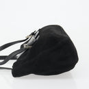 FENDI Hand Bag Suede Black Silver Auth mr2611A-4