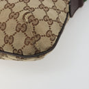 GUCCI GG Canvas Web Sherry Line Shoulder Bag Beige Silver 189749 Auth mr2613-10
