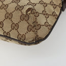 GUCCI GG Canvas Web Sherry Line Shoulder Bag Beige Silver 189749 Auth mr2613-12