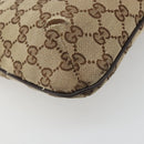 GUCCI GG Canvas Web Sherry Line Shoulder Bag Beige Silver 189749 Auth mr2613-13