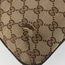 GUCCI GG Canvas Web Sherry Line Shoulder Bag Beige Silver 189749 Auth mr2613-14