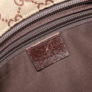 GUCCI GG Canvas Web Sherry Line Shoulder Bag Beige Silver 189749 Auth mr2613-17