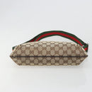 GUCCI GG Canvas Web Sherry Line Shoulder Bag Beige Silver 189749 Auth mr2613-9
