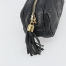 GUCCI Soho GG Pouch Leather Black Gold 308634 Auth mr2614-8