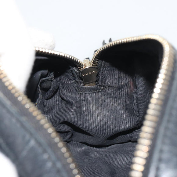 GUCCI Soho GG Pouch Leather Black Gold 308634 Auth mr2614