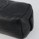 GUCCI Soho GG Pouch Leather Black Gold 308634 Auth mr2614-7