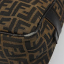 FENDI Zucca Canvas Hand Bag Black Brown Auth mr2615A-8