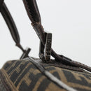 FENDI Zucca Canvas Hand Bag Black Brown Auth mr2615A-9