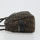 FENDI Zucca Canvas Hand Bag Black Brown Auth mr2615A-4
