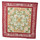 HERMES Carre 90 Scarf Silk Red Auth mr2616-1