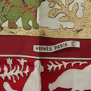HERMES Carre 90 Scarf Silk Red Auth mr2616-12
