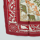 HERMES Carre 90 Scarf Silk Red Auth mr2616-8