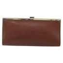 Christian Dior Clutch Bag Leather Brown gold Auth mr2617A-2