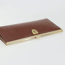 Christian Dior Clutch Bag Leather Brown gold Auth mr2617A-5