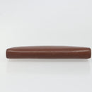 Christian Dior Clutch Bag Leather Brown gold Auth mr2617A-6