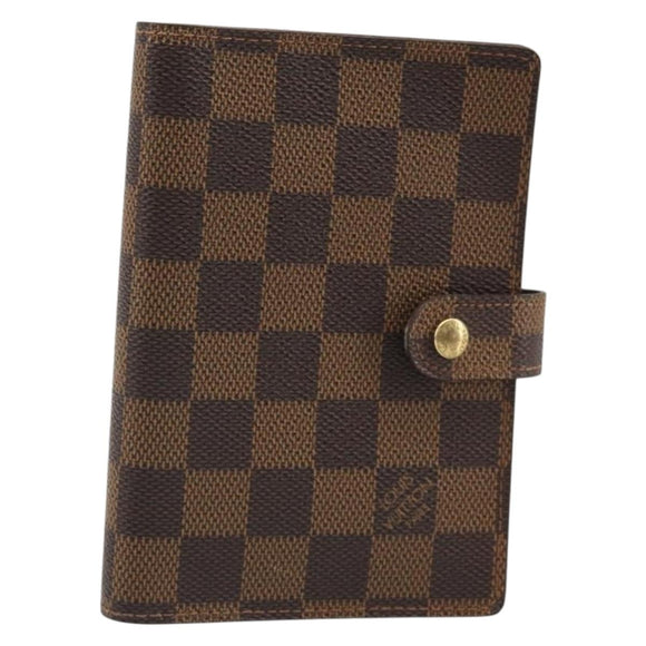LOUIS VUITTON Damier Ebene Agenda PM Day Planner Cover R20700 LV Auth mr2618