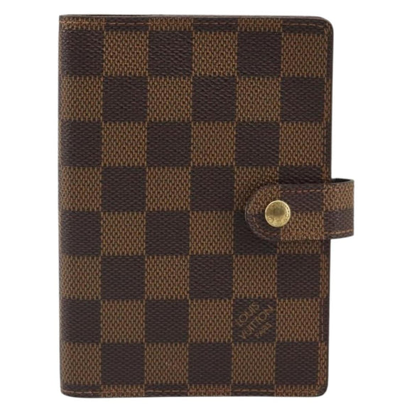 LOUIS VUITTON Damier Ebene Agenda PM Day Planner Cover R20700 LV Auth mr2618