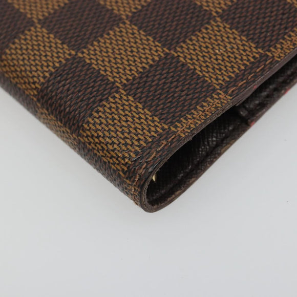 LOUIS VUITTON Damier Ebene Agenda PM Day Planner Cover R20700 LV Auth mr2618