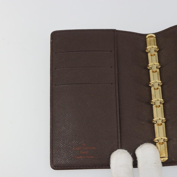 LOUIS VUITTON Damier Ebene Agenda PM Dagplanner Omslag R20700 LV Auth mr2623