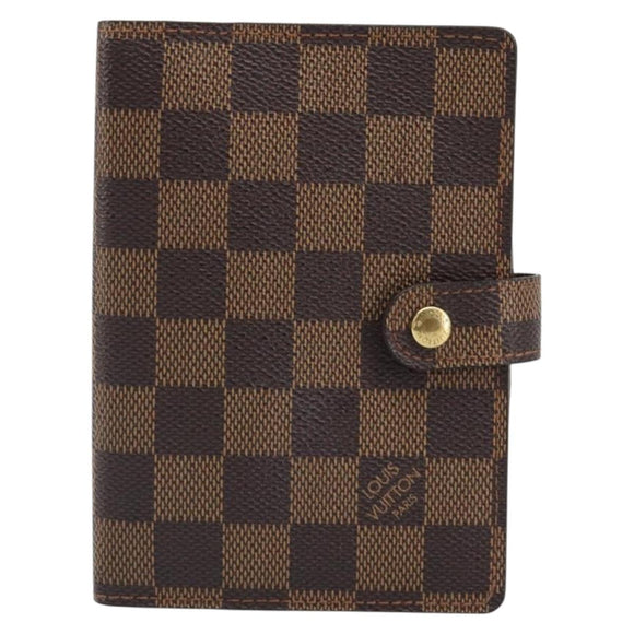 LOUIS VUITTON Damier Ebene Agenda PM Dagplanner Omslag R20700 LV Auth mr2623