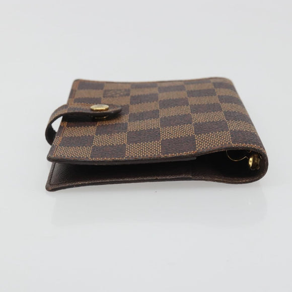 LOUIS VUITTON Damier Ebene Agenda PM Dagplanner Omslag R20700 LV Auth mr2623