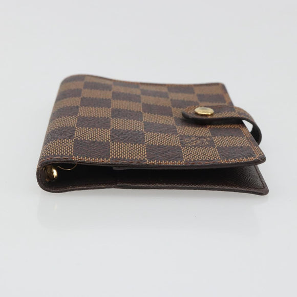LOUIS VUITTON Damier Ebene Agenda PM Day Planner Cover R20700 LV Auth mr2623