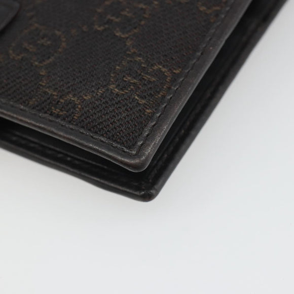 GUCCI GG Canvas Day Planner Cover Brown Silver Auth mr2627A