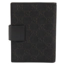 GUCCI GG Canvas Day Planner Cover Brown Silver Auth mr2627A-2