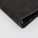 GUCCI GG Canvas Day Planner Cover Brown Silver Auth mr2627A-14