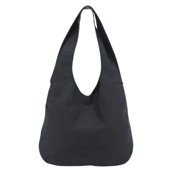 FENDI Shoulder Bag Nylon Black Silver Auth mr2630