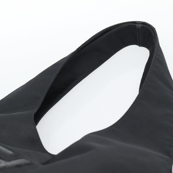 FENDI Shoulder Bag Nylon Black Silver Auth mr2630
