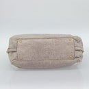 Miu Miu Hand Bag Leather 2way Beige Pink Gold Auth mr2631M-5
