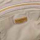 Miu Miu Hand Bag Leather 2way Beige Pink Gold Auth mr2631M-21