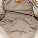 Miu Miu Hand Bag Leather 2way Beige Pink Gold Auth mr2631M-10