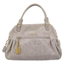 Miu Miu Hand Bag Leather 2way Beige Pink Gold Auth mr2631M-13