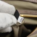 Miu Miu Hand Bag Leather 2way Beige Pink Gold Auth mr2631M-11