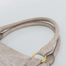 Miu Miu Hand Bag Leather 2way Beige Pink Gold Auth mr2631M-14