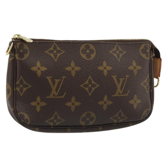 LOUIS VUITTON Monogram Mini Pochette Accessoires Pouch N41667 LV Auth mr2632