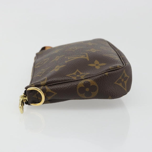 LOUIS VUITTON Monogram Mini Pochette Accessoires Pouch N41667 LV Auth mr2632