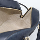 GUCCI Micro GG Canvas Guccissima Bag Leather 2way Navy Gold 510286 Auth mr2634A-21