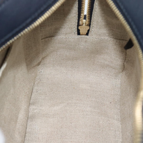 GUCCI Micro GG Canvas Guccissima Bag Leather 2way Navy Gold 510286 Auth mr2634A