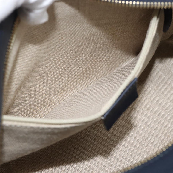 GUCCI Micro GG Canvas Guccissima Tas Leer 2-weg Marine Goud 510286 Auth mr2634A