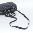 GUCCI Micro GG Canvas Guccissima Bag Leather 2way Navy Gold 510286 Auth mr2634A-8