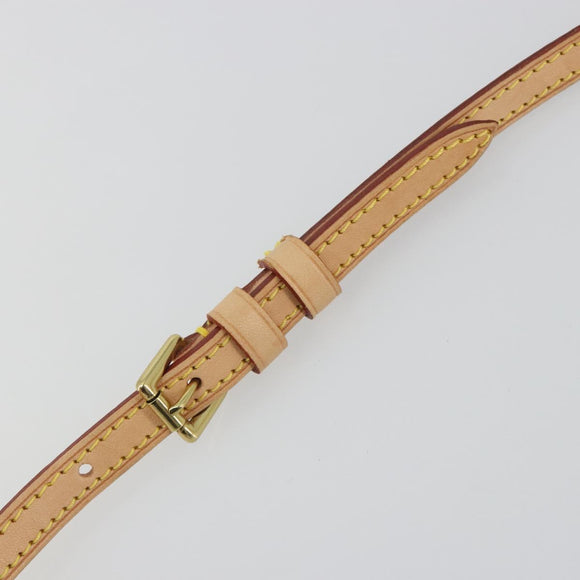 LOUIS VUITTON Adjustable Shoulder Strap Leather 39.4""-47.2"" Beige Auth mr2635