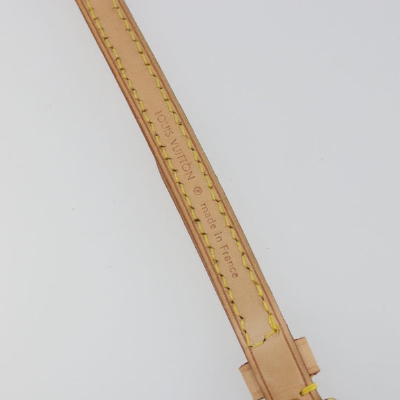 LOUIS VUITTON Adjustable Shoulder Strap Leather 39.4""-47.2"" Beige Auth mr2635