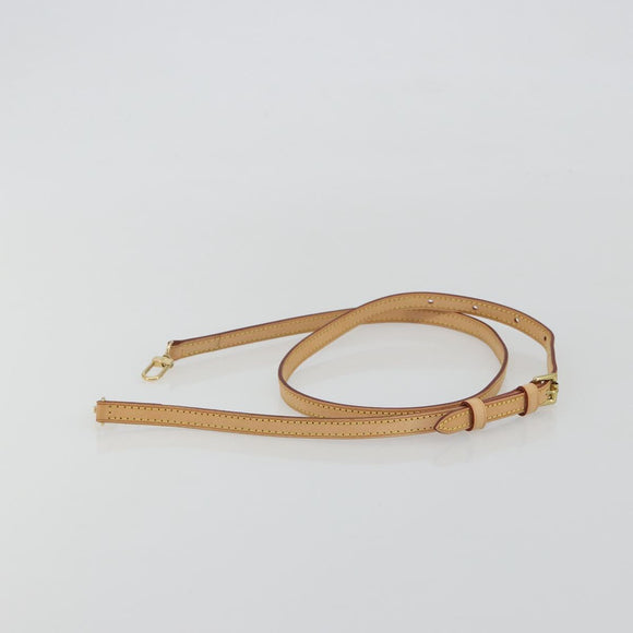 LOUIS VUITTON Adjustable Shoulder Strap Leather 39.4""-47.2"" Beige Auth mr2635
