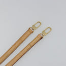 LOUIS VUITTON Adjustable Shoulder Strap Leather 39.4""-47.2"" Beige Auth mr2635-7